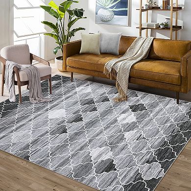 Garvee Machine Washable Non Slip Area Rug for Livingroom Soft Carpet for Home Use