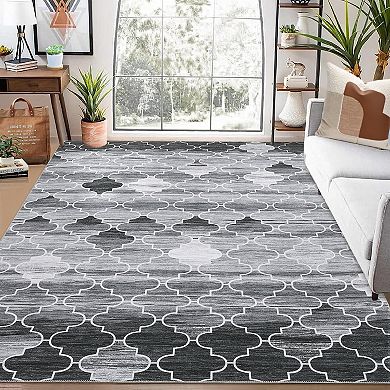 Garvee Machine Washable Non Slip Area Rug for Livingroom Soft Carpet for Home Use