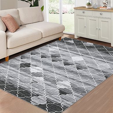 Garvee Machine Washable Non Slip Area Rug for Livingroom Soft Carpet for Home Use