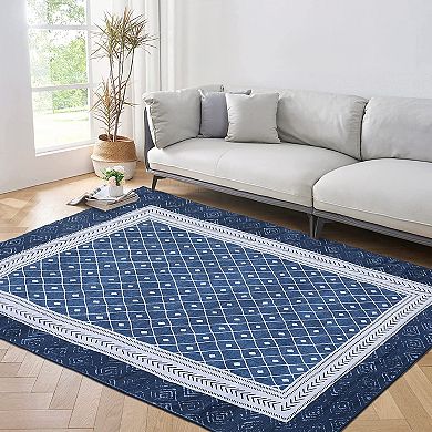 Garvee Machine Washable Non Slip Area Rug for Livingroom Soft Carpet for Home Use