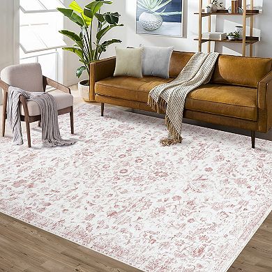 Garvee Washable Foldable Area Rugs Non Slip Stain Resistant for Living Room