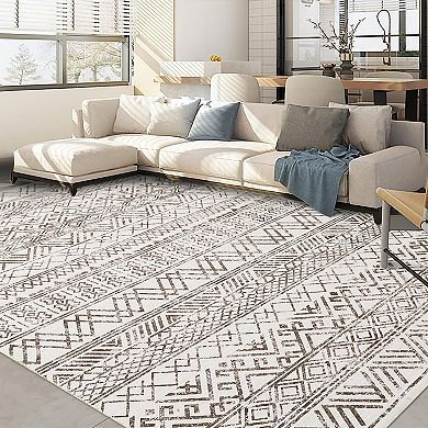 Garvee Washable Non Slip Area Rugs Stain Resistant Non Shedding Bordered for Indoor use