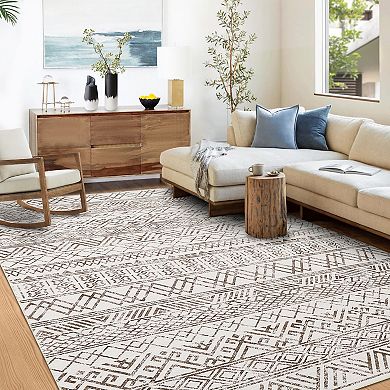 Garvee Washable Non Slip Area Rugs Stain Resistant Non Shedding Bordered for Indoor use