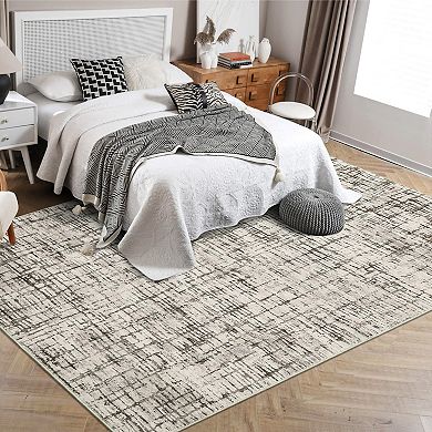 Garvee Machine Washable Non Slip Area Rug for Living Room Soft Low Pile Rug for Kitchen Bedroom
