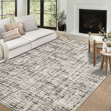 Garvee Machine Washable Non Slip Area Rug for Living Room Soft Low Pile Rug for Kitchen Bedroom