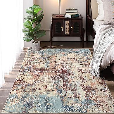 Garvee Washable Non Slip Area Rugs Stain Resistant Non Shedding Bordered for Indoor use