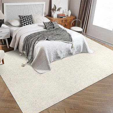 Garvee Machine Washable Solid Color Non Slip Area Rug for Livingroom Soft Carpet for Home
