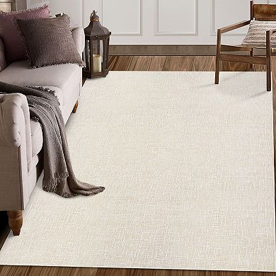 Garvee Machine Washable Solid Color Non Slip Area Rug for Livingroom Soft Carpet for Home