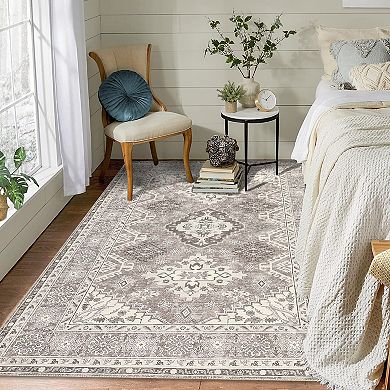 Garvee Vintage Boho Area Rug Soft Washable Floor Carpet for Bedroom Living Room