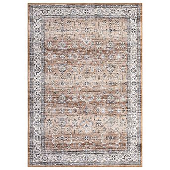 Garvee Machine Washable Non Slip Area Rug for Livingroom Soft Cotton Carpet for Home Use