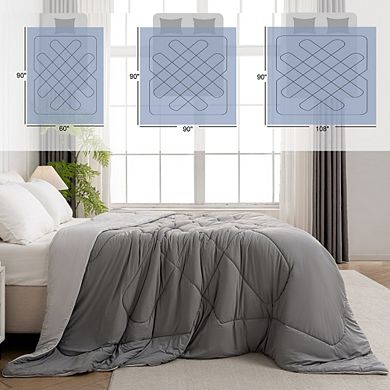 Wholinens Dual-Sided Cooling Comforter, 3-5℃ Night Sweats Relief, Breathable & Machine Washable