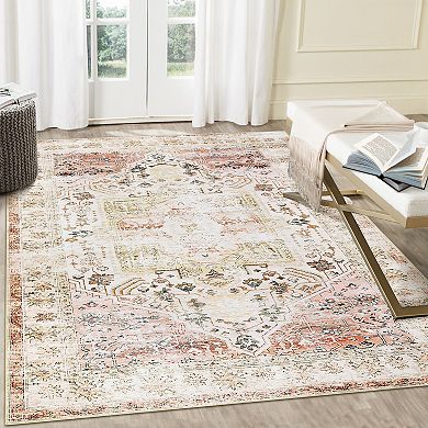 Garvee Washable Non Slip Area Rugs Stain Resistant Non Shedding Bordered for Indoor use
