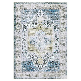 Garvee Machine Washable Non Slip Area Rug for Living Room Soft Low Pile Throw Rug for Bedroom