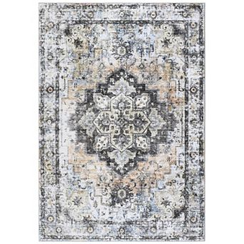 Garvee Washable Vintage Oriental Rug Soft Non Slip Home Decor Carpet