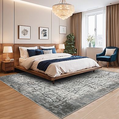 Garvee Machine Washable Non Slip Area Rug for Livingroom Soft Cotton Carpet for Home Use