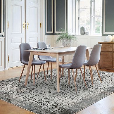 Garvee Machine Washable Non Slip Area Rug for Livingroom Soft Cotton Carpet for Home Use