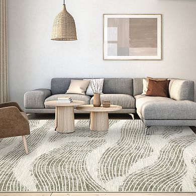 Garvee Machine Washable Non Slip Area Rug for Livingroom Soft Cotton Carpet for Home Use