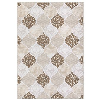 Garvee Machine Washable Non Slip Backing Foldable Area Rug for Living Room Bedroom