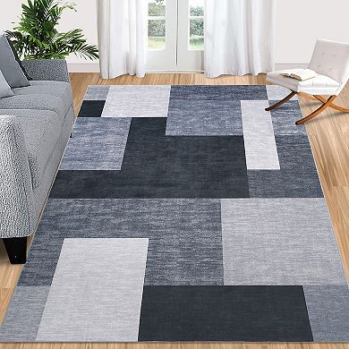 Garvee Machine Washable Non Slip Area Rug for Livingroom Soft Cotton Carpet for Home Use