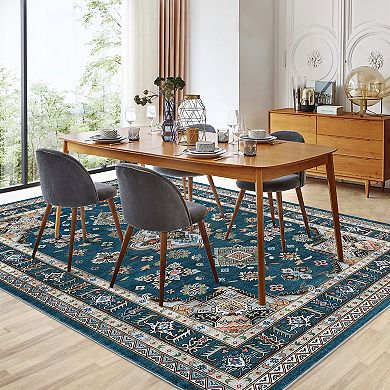 Garvee Washable Non Slip Area Rugs Stain Resistant Non Shedding Bordered Carpet for Indoor use