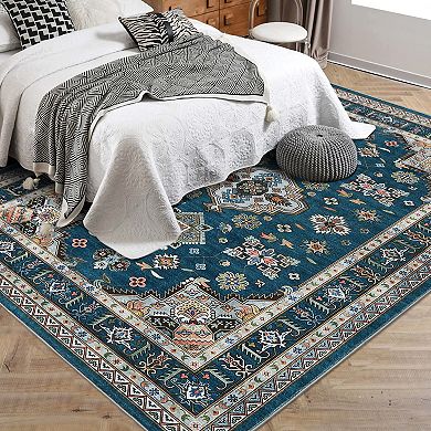 Garvee Washable Non Slip Area Rugs Stain Resistant Non Shedding Bordered Carpet for Indoor use