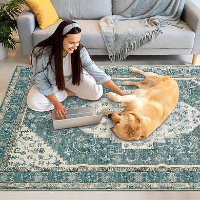 Garvee Machine Washable Area Rug Non Slip Non Shedding for Living Room Bedroom Kitchen