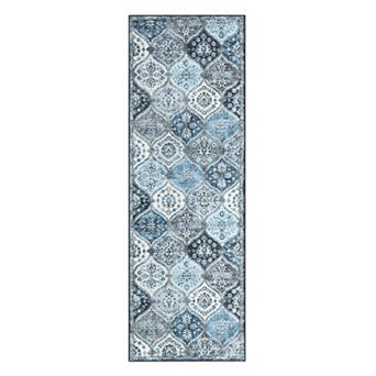 Garvee Vintage Boho Floral Rug Washable Home Decor Carpet