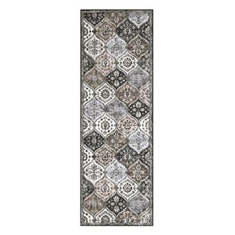 Garvee Vintage Boho Floral Rug Washable Home Decor Carpet