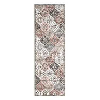 Garvee Vintage Boho Floral Rug Washable Home Decor Carpet