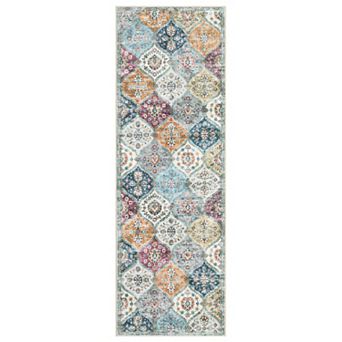 Garvee Vintage Boho Floral Rug Washable Home Decor Carpet