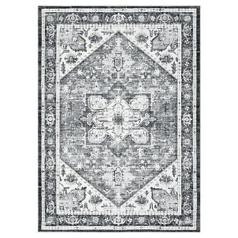 Garvee Washable Non Slip Area Rugs Stain Resistant Non Shedding Bordered Carpet for Indoor use