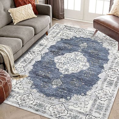 Garvee Washable Non Slip Area Rugs Stain Resistant Non Shedding Bordered for Indoor use