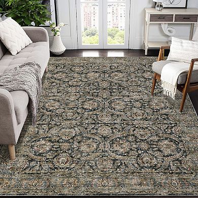 Garvee Indoor Kitchen Low Pile Rug Soft Oriental Vintage Throw Carpet