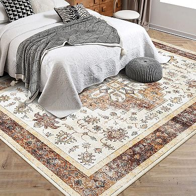 Garvee Machine Washable Non Slip Area Rug Non Shedding Carpet for Living Room Bedroom