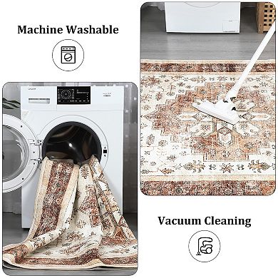 Garvee Machine Washable Non Slip Area Rug Non Shedding Carpet for Living Room Bedroom