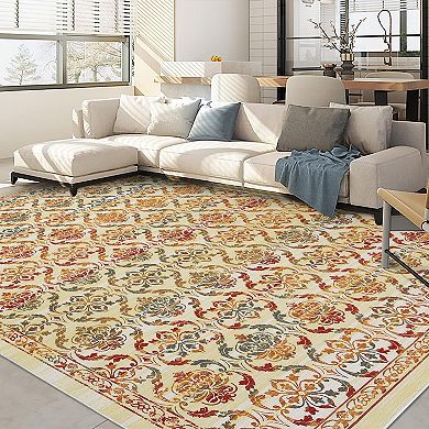 Garvee Washable Foldable Area Rugs non-Slip Stain Resistant for Living Room