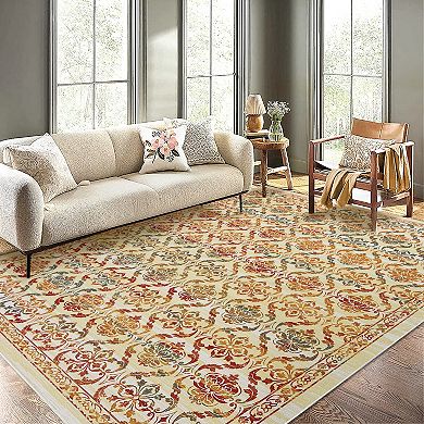 Garvee Washable Foldable Area Rugs non-Slip Stain Resistant for Living Room