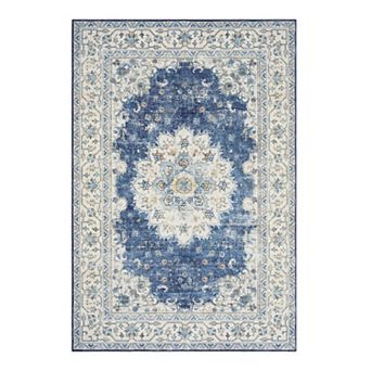 Garvee Machine Washable Non Slip Backing Foldable Area Rug for Living Room Bedroom