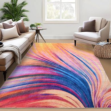 Garvee Machine Washable Area Rug Non-Slip for Living Room Bedroom Playroom