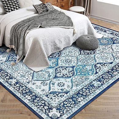 Garvee Washable Non Slip Area Rugs Stain Resistant Non Shedding Bordered for Indoor use