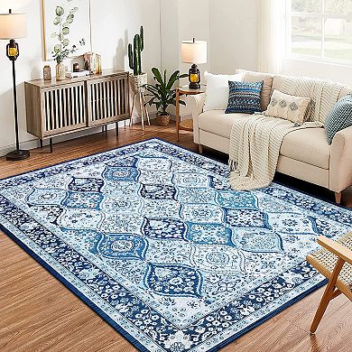 Garvee Washable Non Slip Area Rugs Stain Resistant Non Shedding Bordered for Indoor use