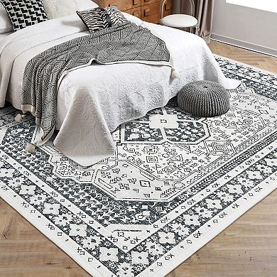 Garvee Machine Washable Non Slip Area Rug Non Shedding Carpet for Living Room Bedroom