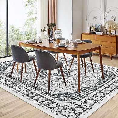 Garvee Machine Washable Non Slip Area Rug Non Shedding Carpet for Living Room Bedroom