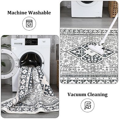 Garvee Machine Washable Non Slip Area Rug Non Shedding Carpet for Living Room Bedroom