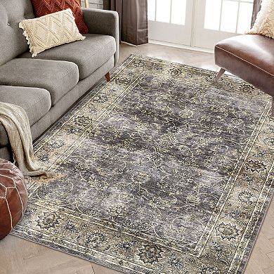 Garvee Washable Non Slip Area Rugs Stain Resistant Non Shedding Bordered for Indoor use
