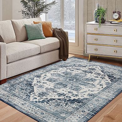 Garvee Machine Washable Non Slip Area Rug Indoor Non Shedding Carpet for Living Room Kitchen Bedroom