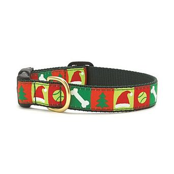 Up Country- Christmas List Style Dog Collar (12-18"); Wide 1"