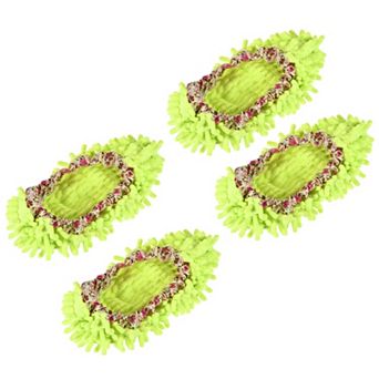 Washable Multifunction Chenille Duster Mop Slippers Cleaning Shoes Cover 4 pc