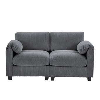 Corduroy Sectional Loveseat, Soft, Comfortable & Pet-Friendly