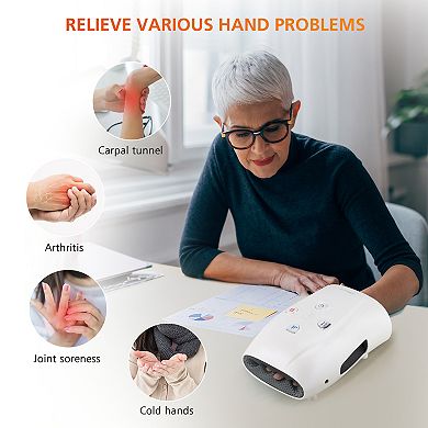 Snailax Hand Massager with Heat and Compression, Vibration, Cordless